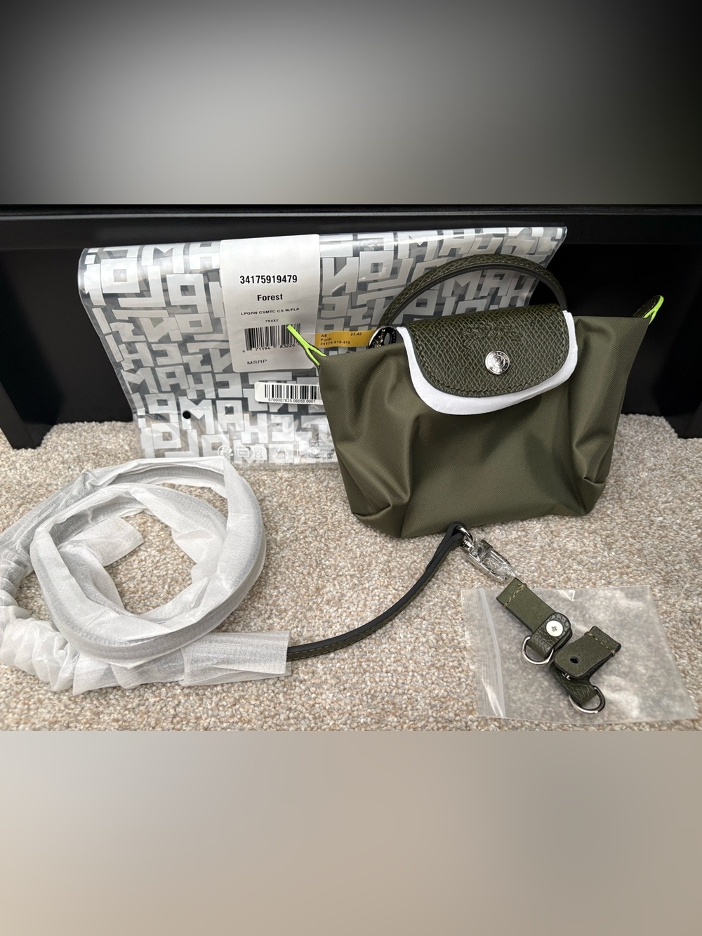Longchamp Mini Top-Handle Le Pliage Cosmetic Case
